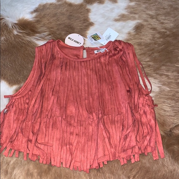 Wild Honey Tops - Wild Honey Fringed Crop Top